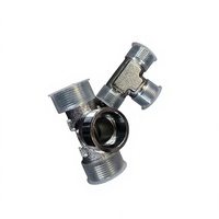 Raccord hydraulique droit à structure robuste en acier au carbone et acier inoxydable, connecteur haute pression