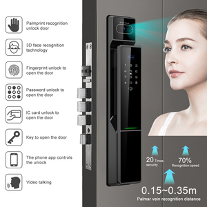 Biometric Smartlock Automatic Waterproof IP65 3d Face Recognition Digital Tuya Wifi <strong>Finger</strong> Print Door Smart Locks with Camera - Product Image 2
