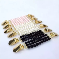 MeeTee Rhinestone Pearl Boutons décoratifs Clips de canard Châle Blouse Boucles de perles Pull flexible Cardigan Col Vêtements décoratifs
