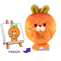Peluche personnalisée 10 cm, moelleuse, avec design brodé, doublure en maille de nylon