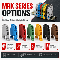 Bloc de bornes MRK modulaire professionnel à haute conductivité en cuivre, fiable, pour montage sur rail DIN, pour distribution d'énergie