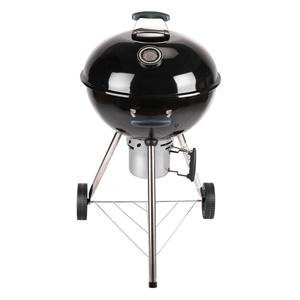 Asador de carbón de metal negro y cromado - Product Image 1