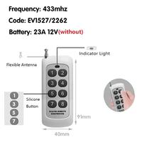 2 4 6 8 Bouton Antenne Portée 1000M Télécommande 433Mhz 315Mhz Télécommande Code d'apprentissage 1527 2262 Modules RF sans fil