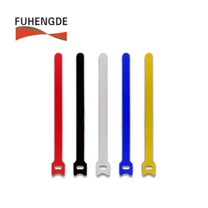 High Quality Multi-usage Colorful Hook And Loop 100%Nylon Fastening Cable Tie With Logo Custom On Factory Price