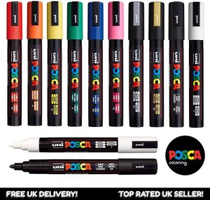 ปากกาเพ้นท์ <span class=keywords><strong>Uni</strong></span> Posca - หัวกลาง ปากกาเพ้นท์โปสเตอร์ <span class=keywords><strong>Uni</strong></span> Posca - ชุด 15 สี (PC-5M15C) - Product Image 6