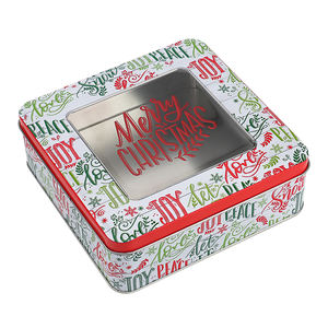 הדפסה מותאמת אישית חג המולד צלוחית דקורטיבית אחסון עוגיות קופסת עוגיות שוקולד פח - Product Image 4