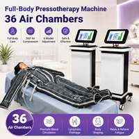 Equipo Profesional de Presoterapia con 36 Bolsas de Aire para Moldeo Corporal y Relajación Muscular, Dispositivo de Análisis de Piel
