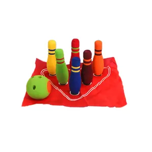 Nuevo juego de juguetes de interior de espuma para niños, Bolos de plástico coloridos para niños pequeños. Juego de bolos de plástico portátil para niños