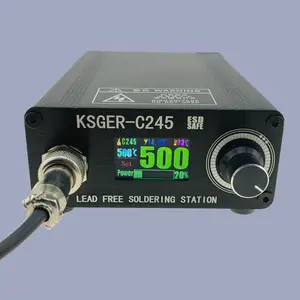 KSGERC245はんだ付けステーションJBCアイアンチップコントローラーDIYキット1.47インチ電動工具自動スタンバイスリープ缶溶解180W