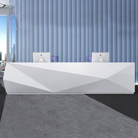 Comptoir de réception pour bureau d'entreprise, comptoir de caisse pour salon de beauté, comptoir de consultation, comptoir blanc
