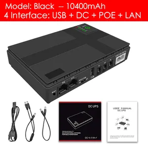 8800mAh 5V 9V 12V Mini không bị gián đoạn cung cấp điện Router UPS kép DC cho CCTV Camera Wifi 19V 15V 24V 48V