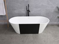 Baignoire moderne personnalisée indépendante Baignoire en acrylique Baignoire profonde pour une personne adulte Salle de bains luxueuse Design minimaliste