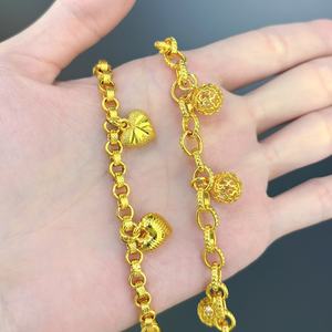 JXX Vente en gros de pendentifs en forme de cœur en laiton plaqué or 24 carats pour bracelet femme - Product Image 2