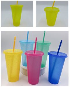 แก้วน้ำแบบมีไฟกระพริบสำหรับขายส่ง แก้วน้ำแบบฝ้าสำหรับโฆษณา สร้างสรรค์ เป็นมิตรกับสิ่งแวดล้อม พร้อมหลอด - Product Image 6