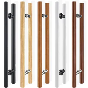 Puerta de <span class=keywords><strong>pilar</strong></span> cuadrada de estilo chino con manija de puerta de madera, manija de puerta de vidrio para oficina, accesorios para <span class=keywords><strong>el</strong></span> hogar, manija de puerta de baño, 1 ud. - Product Image 1