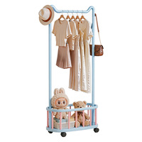 Porte-vêtements mobile sur pied en fer pour dortoirs étudiants et chambres à coucher – Porte-manteau et porte-chapeaux compact et multifonctionnel