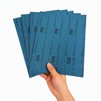 Papier abrasif en gros OEM ODM 9*11 pouces, papier abrasif bleu M6 P5000 pour le polissage du marbre, 100 pièces par paquet