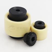 Accouplement flexible OEM personnalisé en acier avec manchon en nylon, connecteur d'arbre à dents courbées pour moteur de pompe