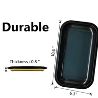 Vente en gros Plateau roulant 27x16ccm avec couvercle magnétique Plateau de service Kit d'accessoires pour fumer