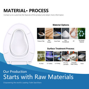 مقعد مرحاض عائلي حديث اثنان في واحد مع مقعد أطفال مدمج مقاوم للخدش مقعد مرحاض مستطيل مع مقعد للأطفال الصغار - Product Image 4