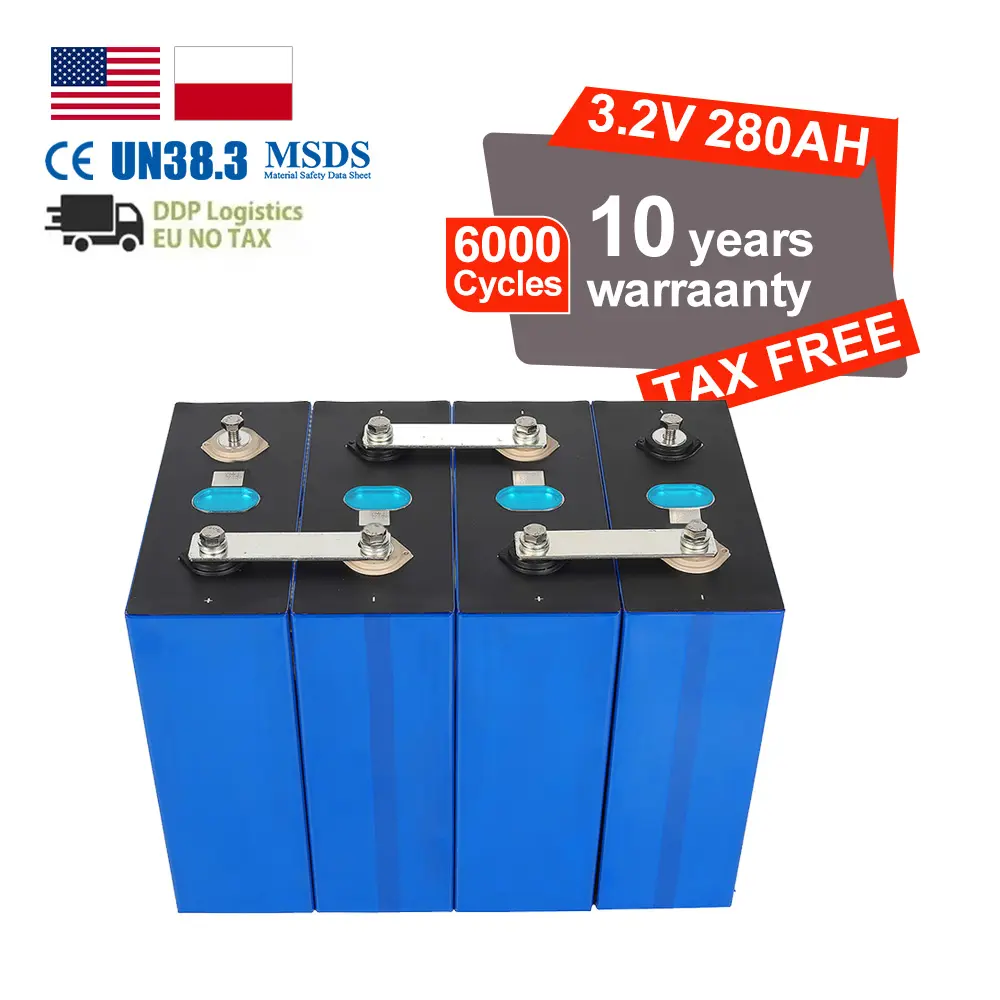 Prismatic Grade A 3.2V 280Ah 280k 302ah 304Ah 340Ah Lifepo4 Battery Cells Lithium ion Batteries for Solar Storage System