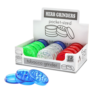 Wholesale 55mm 60mm 63mm <b>Plastic</b> Biodegradable Round Popular Herb <b>Grinder</b> 3-Part Manual Handheld Tool - Product Image 3