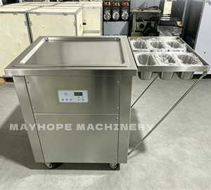 Máquina Comercial Personalizable para Hacer Helados Enrollados al Estilo Tailandés, Mini Máquina de Sobremesa para Hacer Rollos de Helado Frito - Product Image 3