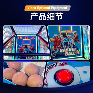 Machine de tir de basket-ball d'intérieur pour enfants Dazzling Cool jeu de divertissement à pièces d'arcade le plus populaire <span class=keywords><strong>1</strong></span> an Board - Product Image 4