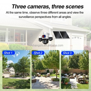 Eseecloud 15MP Three Screens Lens Alarm 4G Sim Card Solar PTZ IP Outdoor Wifi Network Surveillance CCTV Wireless <b>Security</b> Camera - Product Image 3