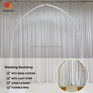 10ft mịn kim loại dẫn ánh sáng vòm cho giai đoạn đám cưới pha lê hạt Rèm lối đi Backdrop đứng trang trí đám cưới - Product Image 2