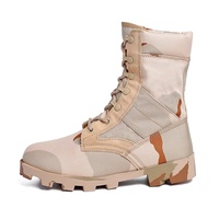 Bottes tactiques longues en cuir brillant avec semelle en caoutchouc Panama TSB906, 11 pouces (28 cm), bottes de service, chaussures de construction DMS