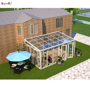 Serres de luxe vertes, imperméables, pour balcon, fabriquées en Chine, abris d'été durables, solariums avec profilés en <span class=keywords><strong>aluminium</strong></span> - Product Image 4
