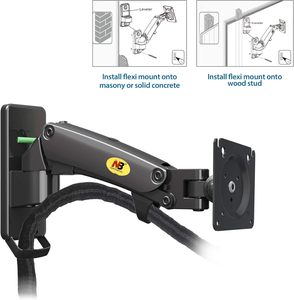 NB North Bayou TV Monitor Soporte de montaje en pared Movimiento completo Articulado giratorio para monitores de 17-27 pulgadas con resorte de gas NB F120 - Product Image 2