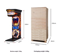 Machine de jeu de boxe électronique Dragon Fist avec mesure de force de frappe, accepteur de billets, garantie 1 an, version anglaise