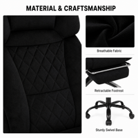 Fauteuil pivotant inclinable ergonomique en cuir de luxe avec accoudoirs réglables, design européen, vérin à gaz à 2 positions