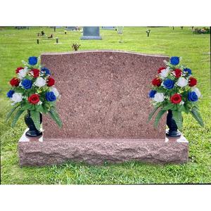 2 Ensembles de Roses <span class=keywords><strong>Artificielles</strong></span> <span class=keywords><strong>pour</strong></span> Cimetière, Décorations de Tombes, 2 Vases Hauts de 18 Pouces, <span class=keywords><strong>Fleurs</strong></span> Funéraires Extérieures Réalistes <span class=keywords><strong>pour</strong></span> Thanksgiving - Product Image 2