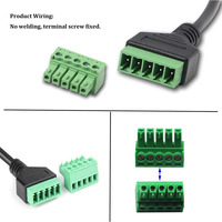 Cable de extensión sin soldadura con terminal de tornillo tipo USB, conector macho USB 2,0 a conector adaptador de terminales de tornillo de 5 pines