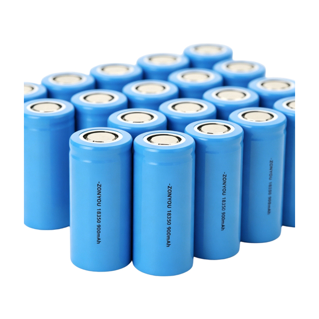 Hot 18350 Cylindrical Cell 800mAh 850mAh 900mAh 1100mAh 1600mAh Li-ion Batteries 3.7 Volt for Rechargeable High-power Flashlight