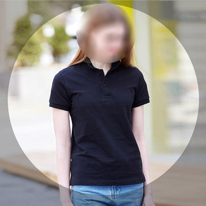 Polo à <span class=keywords><strong>manches</strong></span> <span class=keywords><strong>courtes</strong></span> en coton 220 g/m² personnalisé pour femme, vente en gros, promotionnel, pas cher - Product Image 5