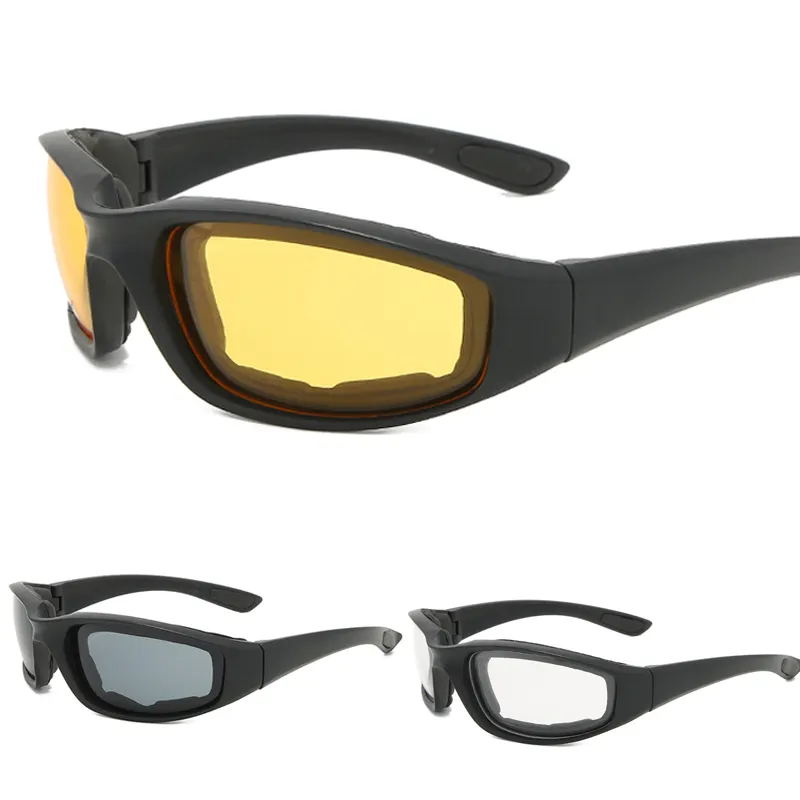 2023 Groothandel Fietszonnebril Zwarte Outdoor Schietbril Combat Tactische Veiligheidsbril Voor Mannen