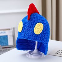 Chapeau de personnage au Crochet Alien vert pour enfant, Crochet à la main à trois yeux, taille personnalisée