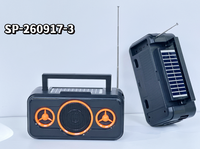 Haut-parleur portable d'extérieur SG558 10W à énergie solaire avec batterie amovible et support de téléphone