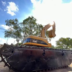 20ตันมือสองรถตัก CAT320cl ลอยน้ำใช้รถขุดสะเทินน้ำสะเทินบก320D แมว