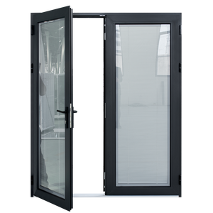 <span class=keywords><strong>Porte</strong></span> à charnière en aluminium à coupure thermique personnalisée <span class=keywords><strong>Porte</strong></span> à battant en verre à double vitrage <span class=keywords><strong>Porte</strong></span> <span class=keywords><strong>d</strong></span>'<span class=keywords><strong>entrée</strong></span> avec éclairage latéral - Product Image 4