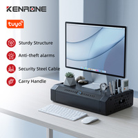 Monitor de Seguridad Inteligente con Cajón Extraíble para Debajo del Escritorio, Gran Espacio de Almacenamiento para Cámara, Documentos y Objetos de Valor Personales