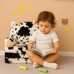 Canapé-lit empilable 3 en 1 pour nouveau-né, <span class=keywords><strong>fauteuil</strong></span> de relaxation doux et assis, avec motif de vache, imprimé en <span class=keywords><strong>mousse</strong></span>, design italien - Product Image 5