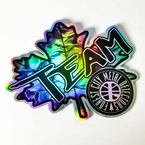 Holographic Die Cut <b>Sticker</b> Custom Logo PET <b>Vinyl</b> UV Printed Irregular Shape Fashion Accessories - Product Image 4