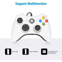 Mando con cable para Xbox 360, controlador de juego para 360/360 Silm con vibración Dual, Compatible con PS3/Android y PC Windows