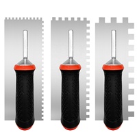 Truelle à carreaux à dents carrées, dents carrées de 14*14 mm, en acier inoxydable de qualité supérieure, outils de maçonnerie pour l'installation de carreaux