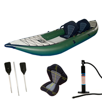 Kayak gonflable pliable en PVC pour 2 personnes, à monter soi-même